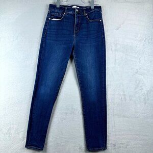 Loft Women's Skinny Jeans High Rise Dark Wash Five Design Pockets Blue Size 29/8